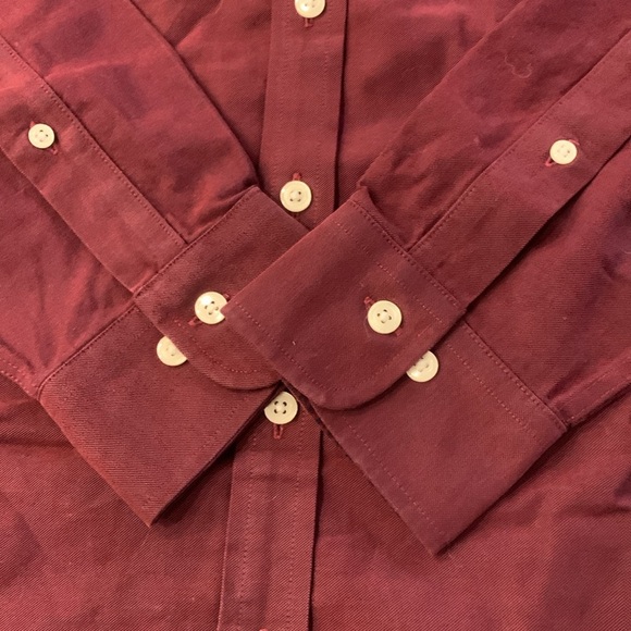 Brooks brothers Milano Oxford dress shirt size medium, burgundy - Picture 4 of 5